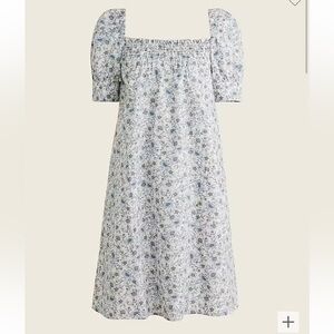 J. Crew Cotton Poplin Shift Dress in Floral Vines Medium (A)